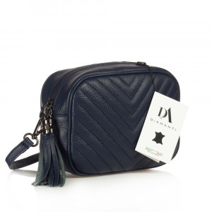 Geanta dama de umar din piele naturala DiAmanti Costanza Bleumarin Scuro